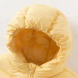 Girls Short Down Jacket – Plush Hooded Winter Coat