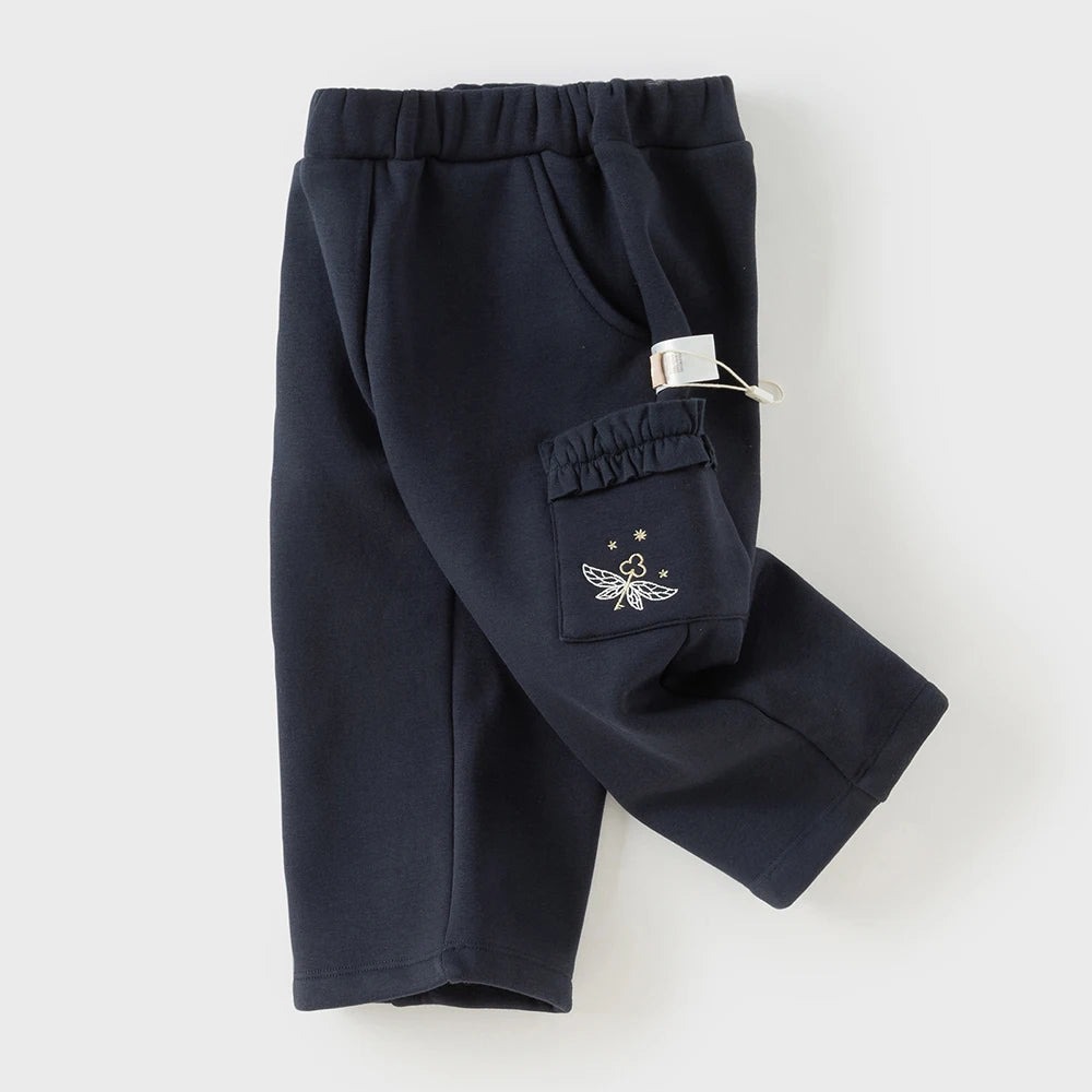 Girls Velvet Pants – Warm Straight Trousers
