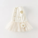 Girl Party Dress with Matching Bag – Mesh Sleeveless
