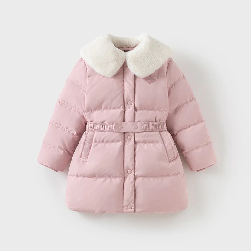 Girls Waterproof Down Parka – Thick Winter Outerwear
