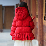 Girls Hooded Down Jacket – Padded Warm Outerwear