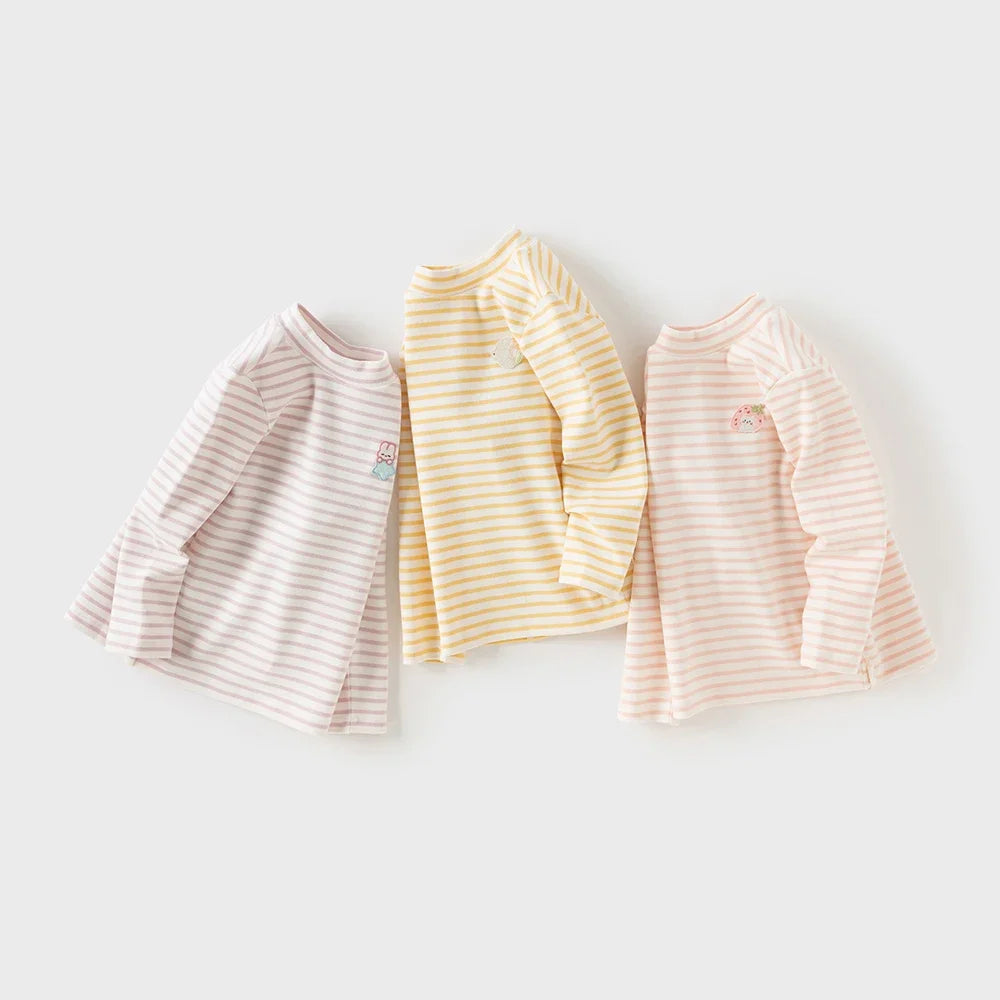 Girl Striped Cotton Long Sleeve Tee