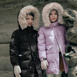 Girls Hooded Down Parka – Warm Waterproof Coat