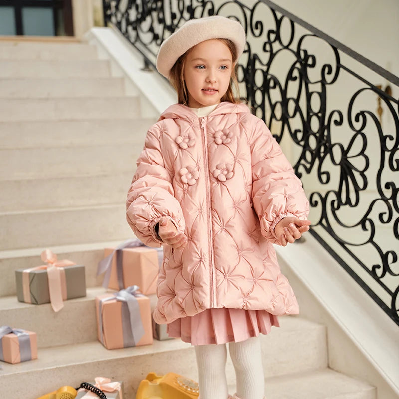 Girls Thick Down Parka – Waterproof Outdoor Jacket