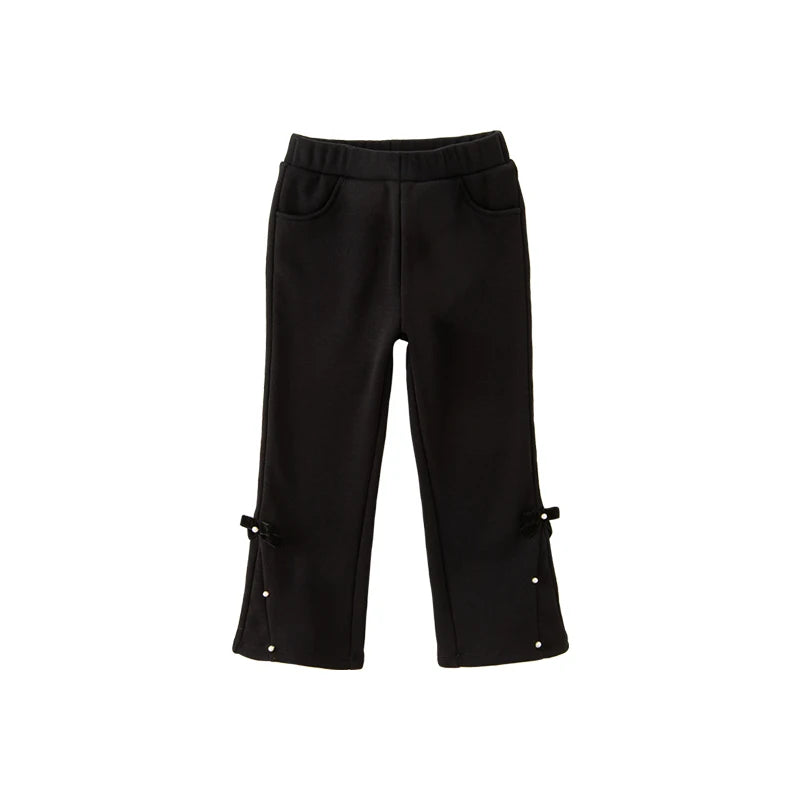Girls Flared Plush Pants – Casual Winter Look