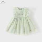 Baby Girl Princess Dress – Embroidered Mesh Party Dress