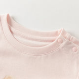 Girl Cotton T-Shirt – Puppy Print