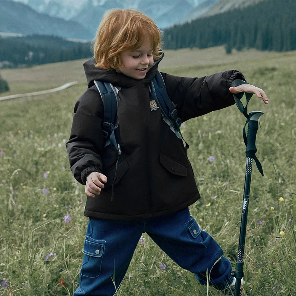 Boys & Girls Down Parka – Hooded Waterproof Coat