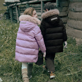 Girls Hooded Down Parka – Warm Waterproof Coat