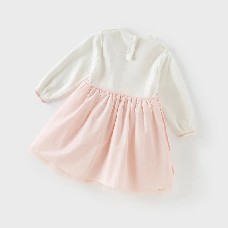Girl Lace Mesh Sweater Dress – Christmas Party Style