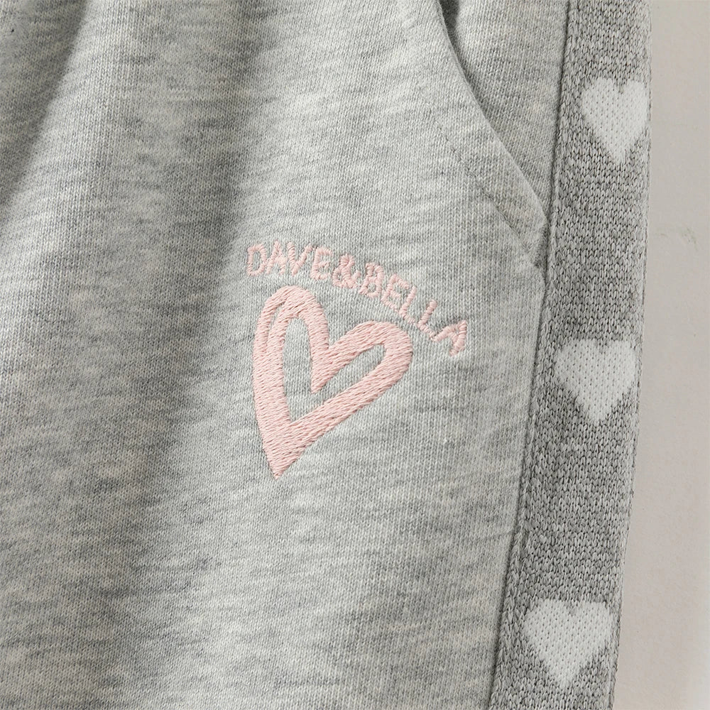 Girls Knit Sports Pants – Love Print Design