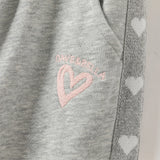 Girls Knit Sports Pants – Love Print Design