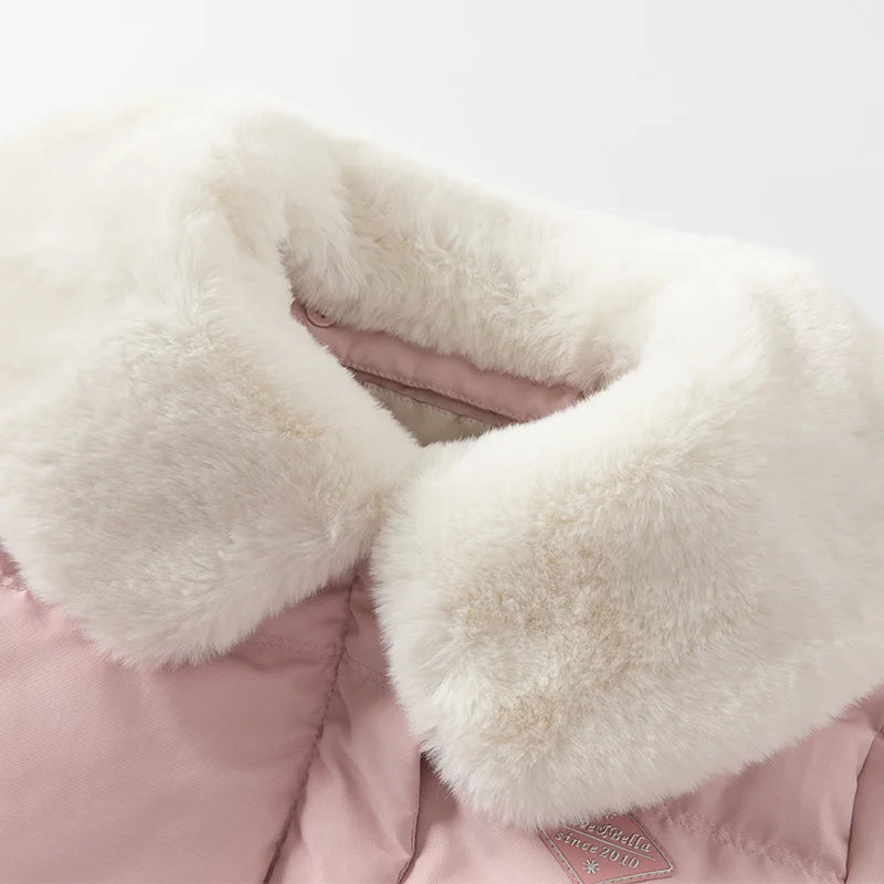 Girls Waterproof Down Parka – Thick Winter Outerwear