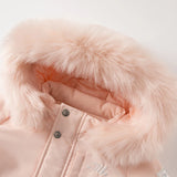 Girls Hooded Down Parka – Warm Waterproof Coat
