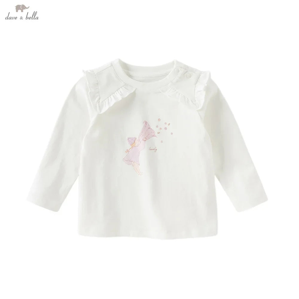 Girl Cartoon Cotton Tee – Sweet Design